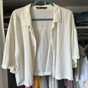 Zara cropped blouse